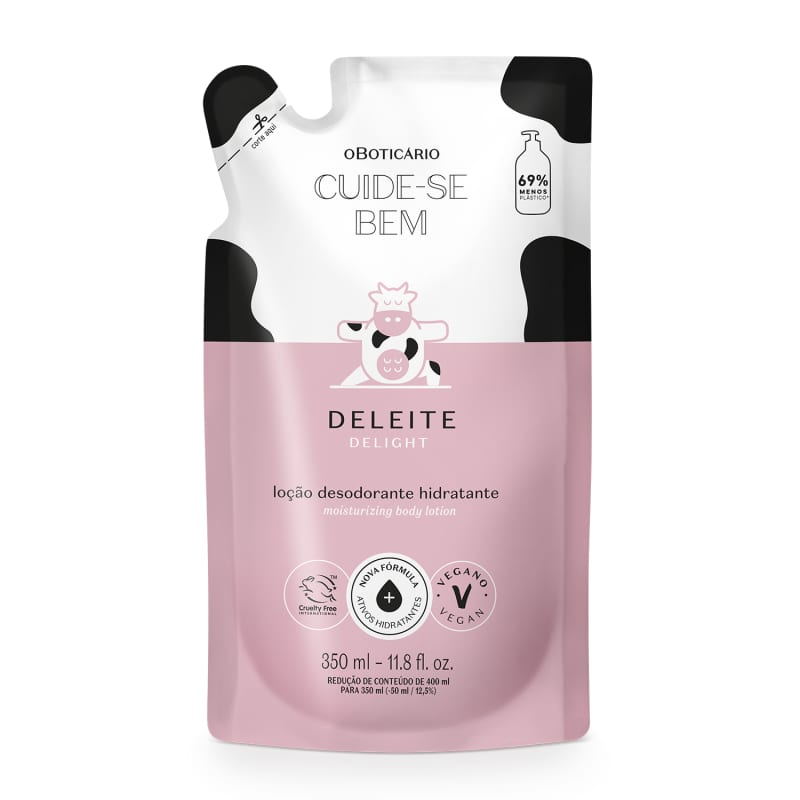 Combo Cuide-se Bem Deleite: Loção Corporal 400ml + Refil 350ml